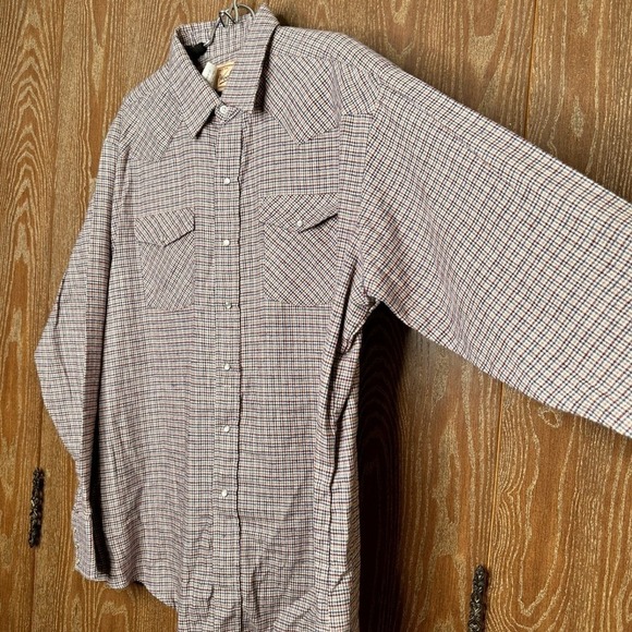 Woolrich XXL Mens‎ 100% Cotton Plaid Western Pearl Snap Long Sleeve Shirt - Picture 4 of 9